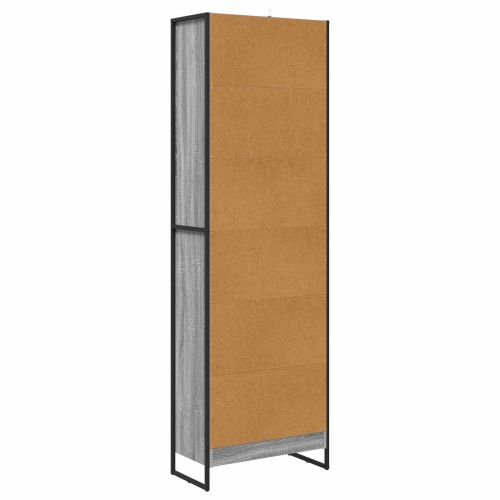 Шкаф за книги 2 pcs Сив Сонома 60 x 30 x 189,5 см
