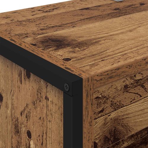 Шкаф за книги 2 pcs Старо дърво 80 x 30 x 155 см