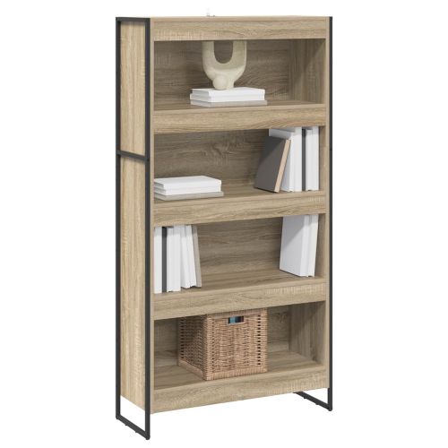 Шкаф за книги 2 pcs Сонома 80 x 30 x 155 см Инженерно дърво