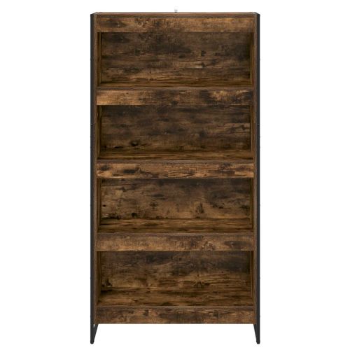 Шкаф за книги 80 x 30 x 155 см Инженерна дървесина Димящ дъб