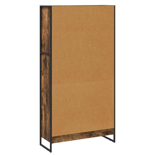 Шкаф за книги 80 x 30 x 155 см Инженерна дървесина Димящ дъб