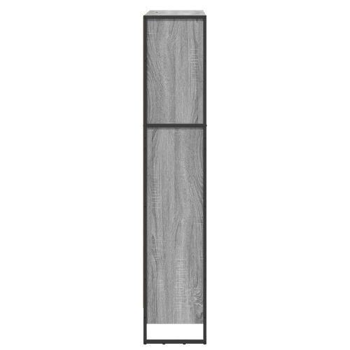 Шкаф за книги 80 x 30 x 155 см Инженерно дърво Сив Сонома