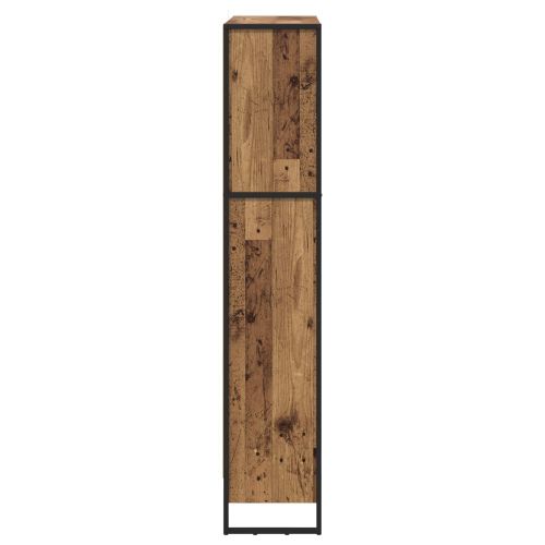 Шкаф за книги 2 pcs Старо дърво 80 x 30 x 155 см