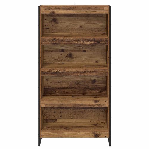 Шкаф за книги 2 pcs Старо дърво 80 x 30 x 155 см