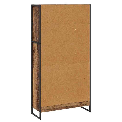 Шкаф за книги 2 pcs Старо дърво 80 x 30 x 155 см