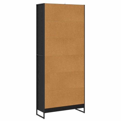 Шкаф за книги 80 x 30 x 189,5 см Инженерна дървесина Черния дъб