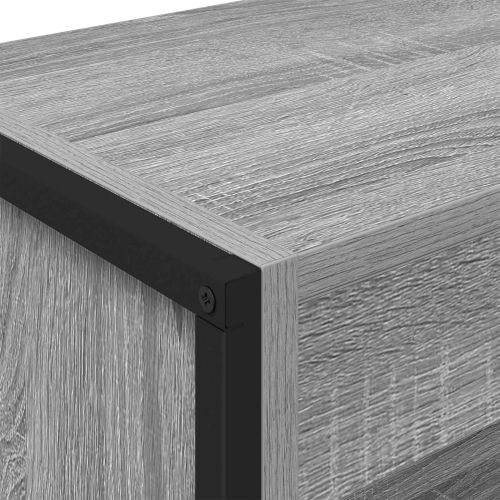 Шкаф за книги 80 x 30 x 189,5 см Инженерна дървесина Сив Сонома