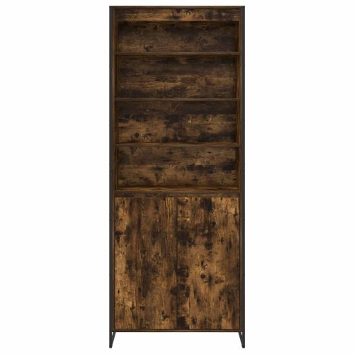 Високи шкафове 2 pcs Димящ дъб 79 x 36 x 200 см Инженерно дърво