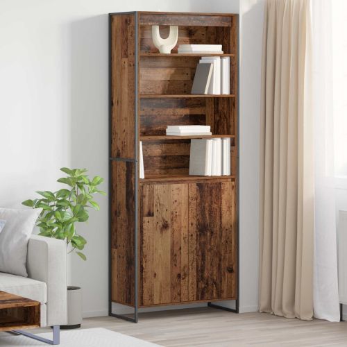 Високи шкафове 2 pcs Старо дърво 79 x 36 x 200 см