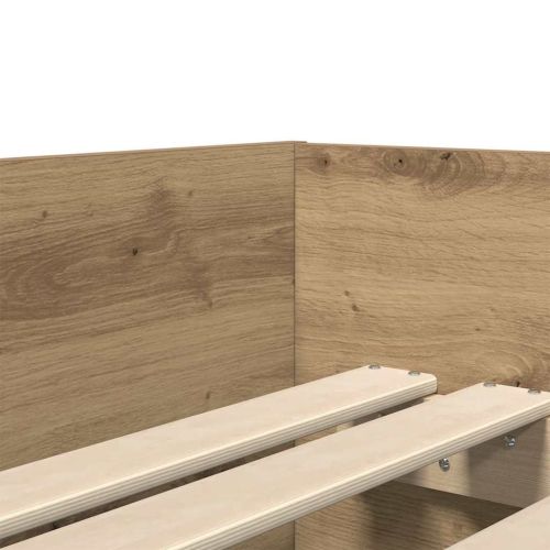 Рамка за легло с чекмедже Дъб 90 x 190 cm Солидно борово дърво