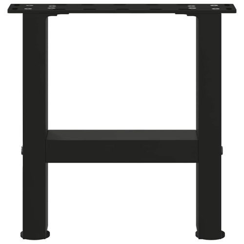 Крака за масичка за кафе, черни, 2 бр., 30 x (30-31) см, стомана