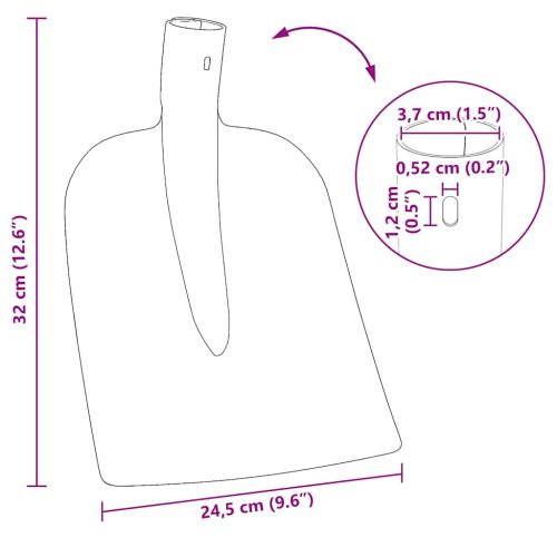 Глава на лопата 4 pcs Червено 32 x 24,5 см