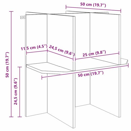 Основна за терариум Кафяво 50 x 50 x 50 cm ОСБ