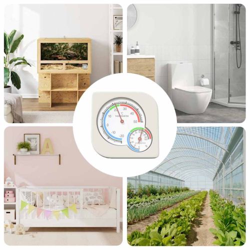 Термохигрометър Бяло 7,5 x 7,5 x 1,2 см ABS