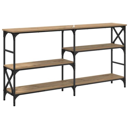 Конзолна маса с рафт Дъб 150 x 29 x 76,5 см Инженерно дърво