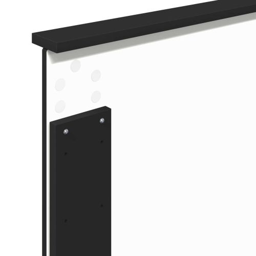 Легло с място за съхранение Черно 100 x 200 cm Инженерно дърво