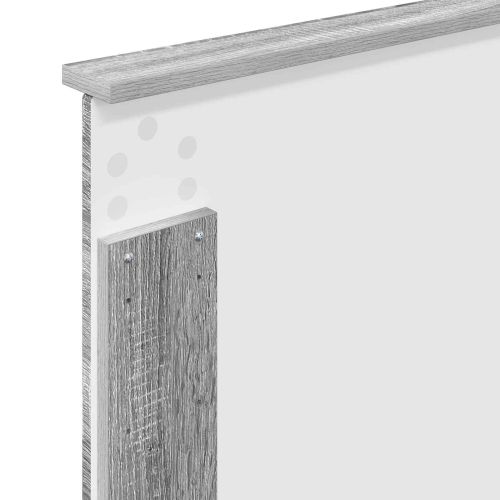 Рамка за легло Сив Сонома и сребро 75 x 190 cm Инженерно дърво