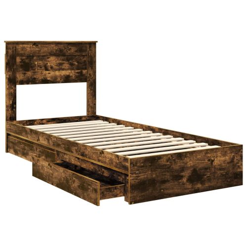 Легло с място за съхранение с таблото Димян дъб 100 x 200 cm