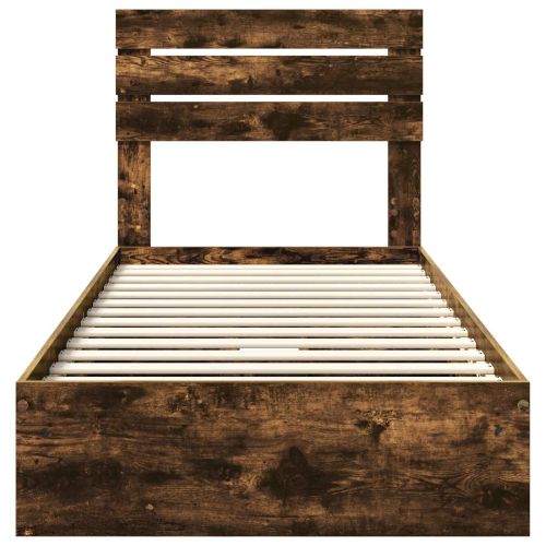 Легло с място за съхранение с таблото Димян дъб 90 x 190 cm