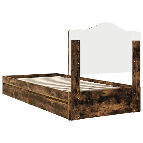 Легло с място за съхранение с таблото Димян дъб 90 x 200 cm