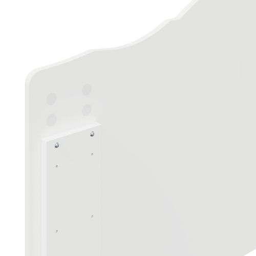 Легло с място за съхранение Бяло 75 x 190 cm Инженерно дърво