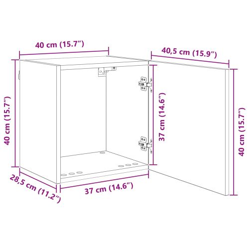 ТВ шкаф Монтиране на стена 4 pcs Старо дърво Инженерно дърво
