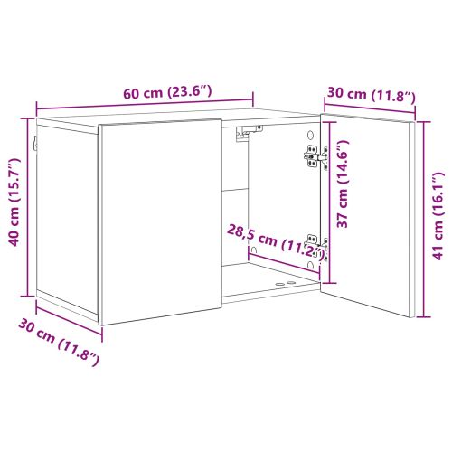 Телевизионен стенен шкаф 5 pcs Дъб Инженерно дърво