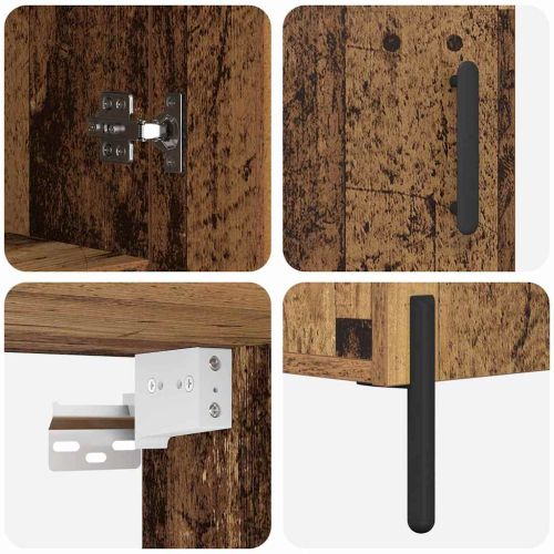 Висок шкаф Старо дърво 69,5 x 32,5 x 180 см Инженерно дърво