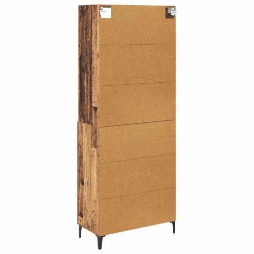 Висок шкаф Старо дърво 69,5 x 34 x 180 см Инженерно дърво