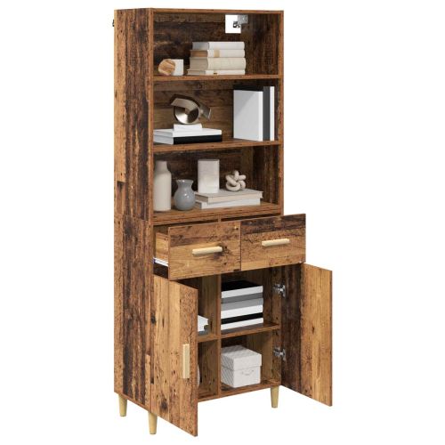 Висок шкаф Старо дърво 69,5 x 32,5 x 180 см Инженерно дърво