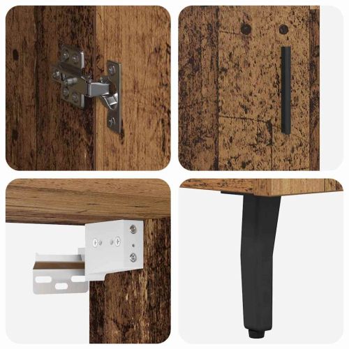 Висок шкаф Старо дърво 69,5 x 34 x 180 см