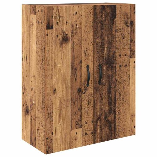 Висок шкаф с чекмедже 2 pcs Старо дърво Инженерно дърво