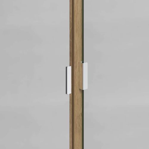 Комплект шкафове за баня с рафт с врата Дъб Инженерно дърво