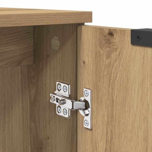 Комплект шкафове за баня с рафт с врата Дъб Инженерно дърво