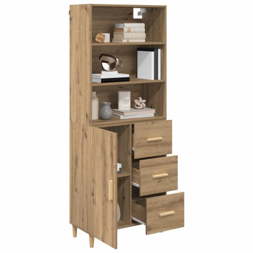 Висок шкаф Дъб 69,5 x 32,5 x 180 см Инженерно дърво