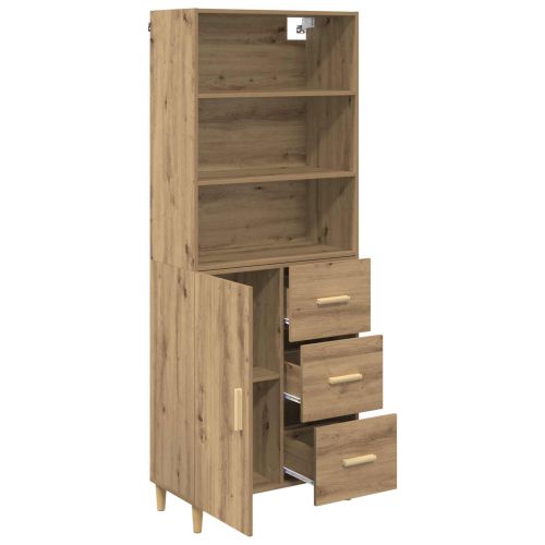 Висок шкаф Дъб 69,5 x 32,5 x 180 см Инженерно дърво