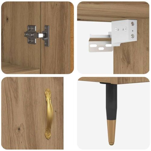 Висок шкаф Дъб 69,5 x 34 x 180 см Инженерно дърво