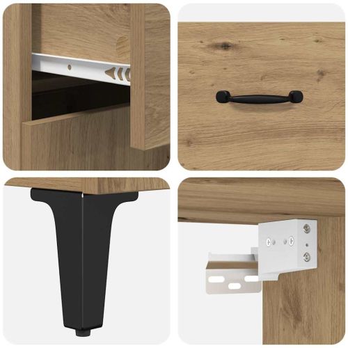 Висок шкаф с чекмедже Дъб 69,5 x 34 x 180 см Инженерно дърво