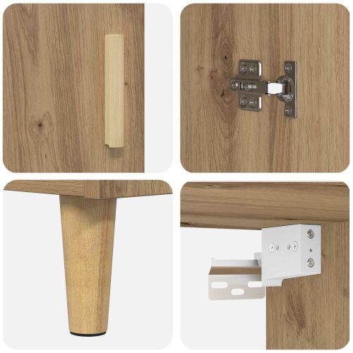 Висок шкаф Дъб 69,5 x 32,5 x 180 см Инженерно дърво