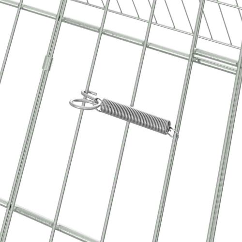 Клетка за заек Сребристо 430 x 100 x 85 см Поцинкована стомана