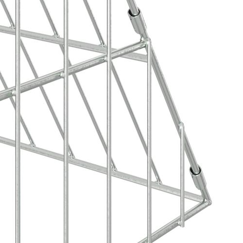 Клетка за заек Сребристо 430 x 100 x 85 см Поцинкована стомана