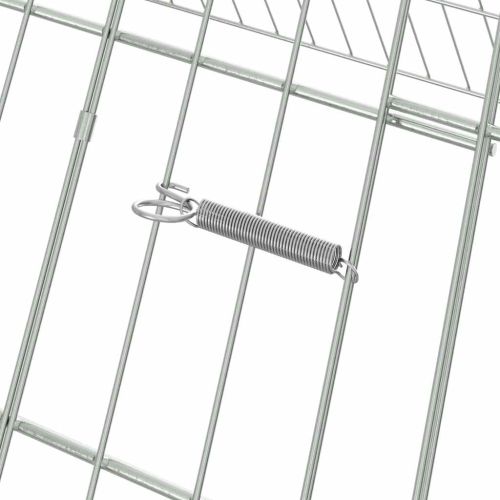 Клетка за заек Сребристо 650 x 100 x 85 см Поцинкована стомана