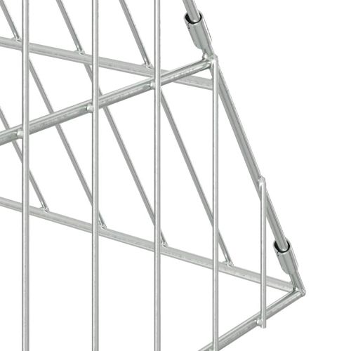 Клетка за заек Сребристо 650 x 100 x 85 см Поцинкована стомана