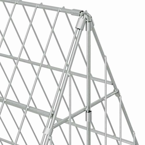 Клетка за заек Сребристо 650 x 100 x 85 см Поцинкована стомана