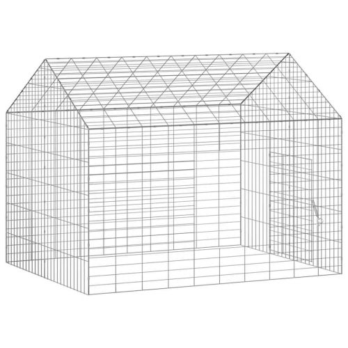 Клетка за заек Сребрист 100 x 78 x 78 см Галванизирана стомана
