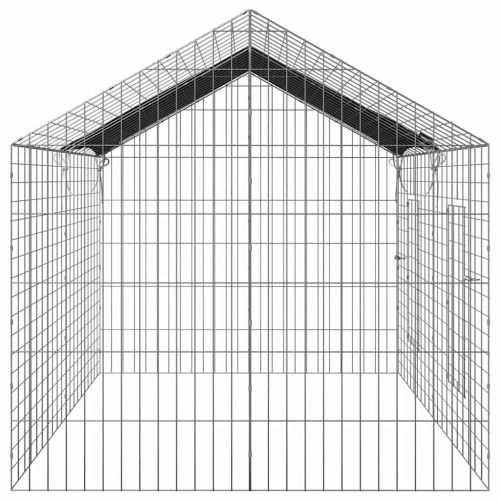 Клетка за заек Сребрист 200 x 78 x 78 см Галванизирана стомана