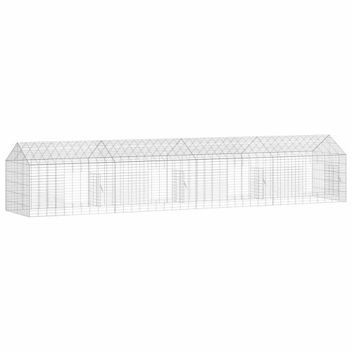 Клетка за заек Сребрист 400 x 78 x 78 см Галванизирана стомана