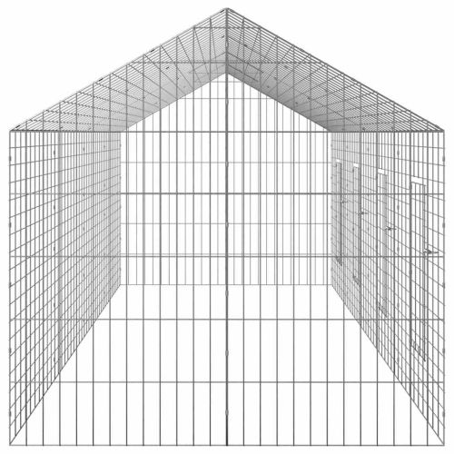 Клетка за заек Сребрист 400 x 78 x 78 см Галванизирана стомана
