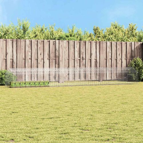 Клетка за заек Сребрист 400 x 78 x 78 см Галванизирана стомана