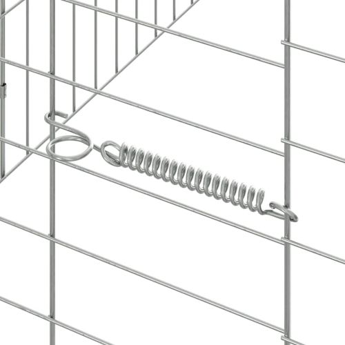 Клетка за заек Сребрист 400 x 78 x 78 см Галванизирана стомана